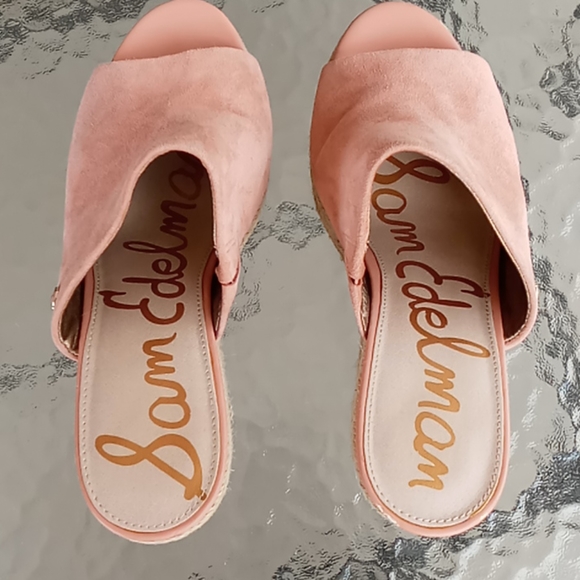 Sam Edelman Bonnie Suede Wedge Sandals - Picture 5 of 9